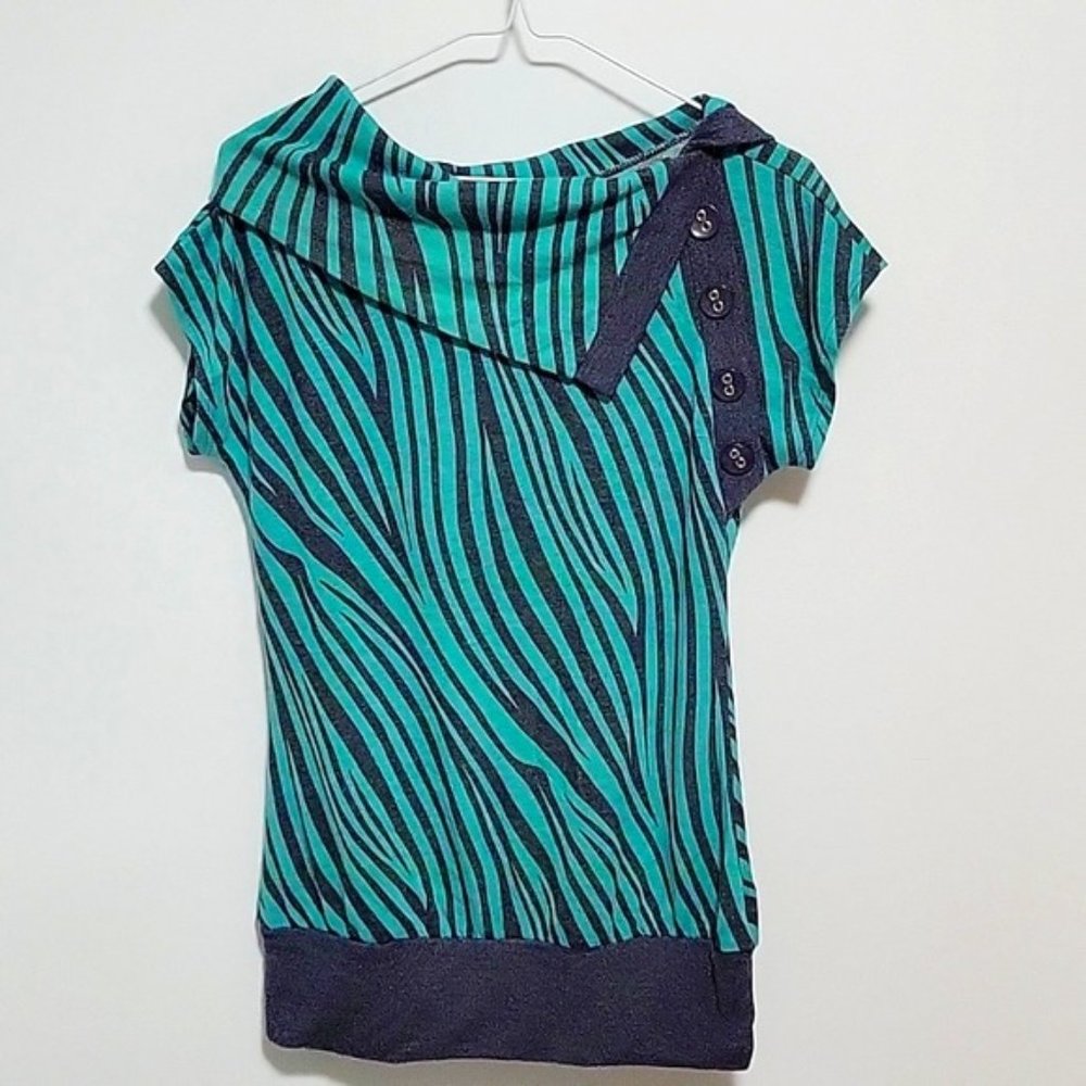 Cowl Neck Tunic Blouse | Size L